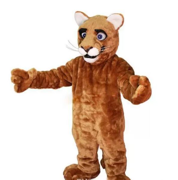 Kleines Leopard-Panther-Katze-Cougar-Cub-Maskottchen-Kostüm, Erwachsenengröße, Zeichentrickfigur, Mascotte Mascota, Outfit-Anzug