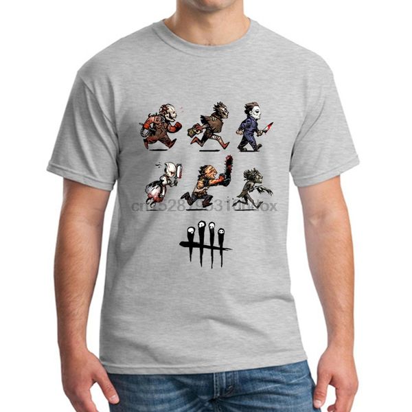 

mens casual игры dead by дневной свет логотип хлопок печати pattern лето с коротким рукавом мужчины сыпучие 100% 19 9 nn балахон дизайнеров