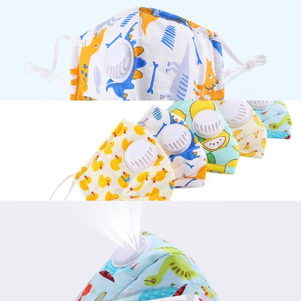 

factory1hbsdesigner cotton yellow face duck children masks dinosaur with active carbon filter breather valv uxy1