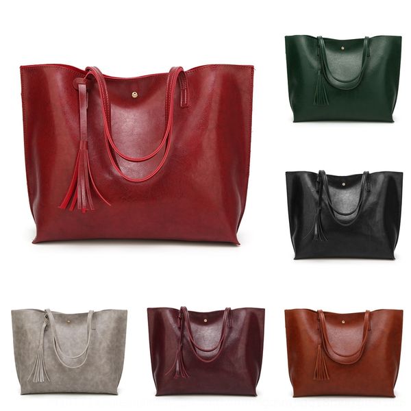 

kyrli autumn winter hand handcarry handbag2020 women fashion tote oil bag leather large capacity one shoulder handbag for new j4jyx