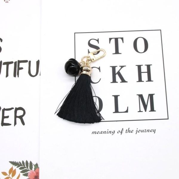 

2pcs new style mini bell key chain tassel diy garments bag decor supplies jewelry key ring phone case car pendants arts h jllchu