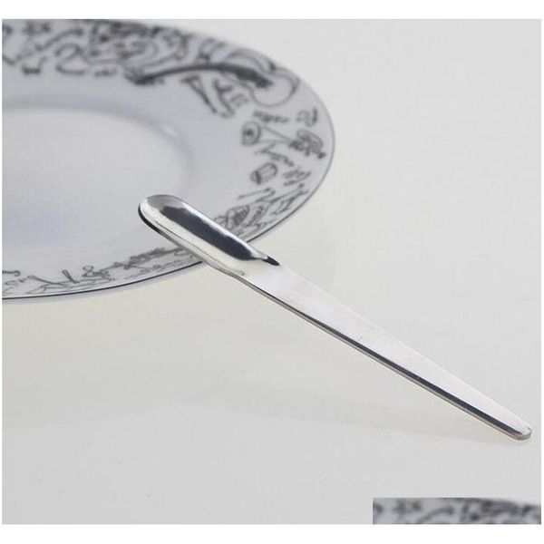 

stainless steel long handle straight stirring coffee espresso spoon ice cream dessert scoop mixing teaspoons kitchen tool za3469 0ngrt