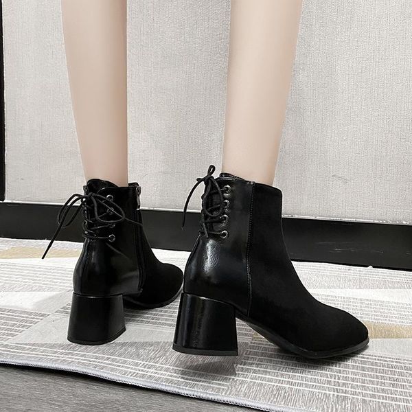 

обувь белый mid-теленок сапоги круглый toe роскошные дизайнерские сапоги-женщины пинетки ladies низкие каблуки пинетки зимняя обувь короткие, Black