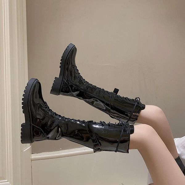 

boots 2021 ins fashion women black block high heels long winter warm knee soft leather thigh shoes