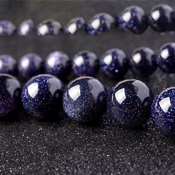 

1strand lot 4 6 8 10 12 mm natural blue sand stone charm round beads loose spacer bead for jewelry making diy h jllkin
