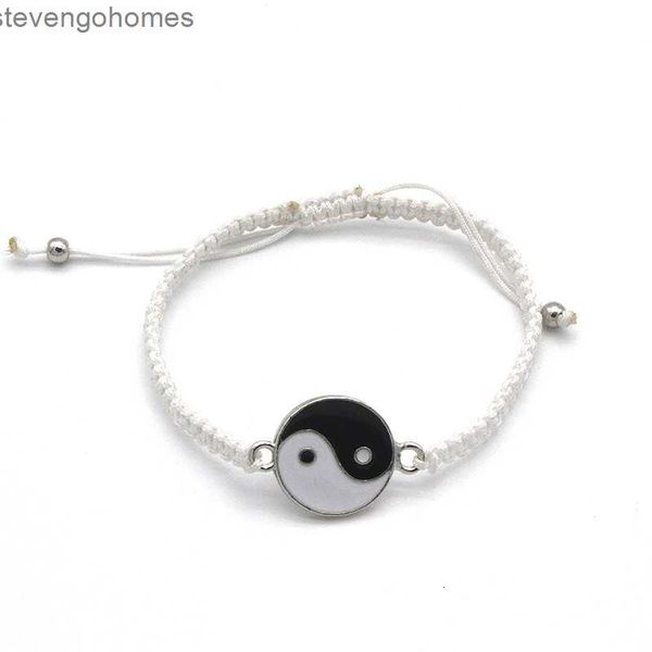 

hand alloy lovers' taiji bagua personalized bracelet knitting rope, Silver