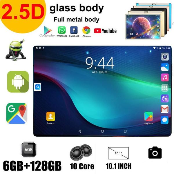 

android 8.0 octa core 10.1 inch tablet pc 6gb ram 128gb rom 5mp wifi gps 4g lte 2.5d tempered glass ips 1280*800 kids tablet