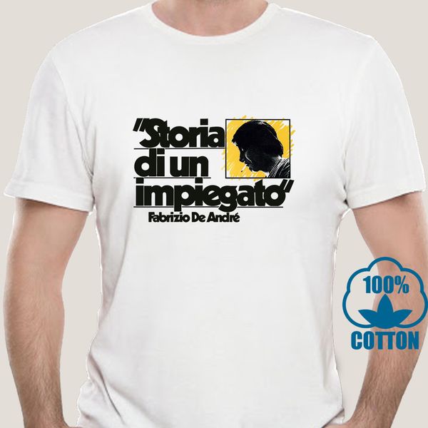 

0263d t-shirt storia di un impiegato fabrizio de andr&egrave maglietta grigia con disegno sport hooded sweatshirt hoodie