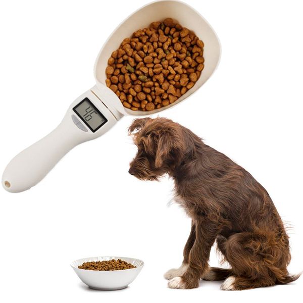 

800g / 1g pet food scale кубок чаша для собаки кошки кормление чаша кухонные весы ложка измерение совок кубок портативный со светодиодным ди
