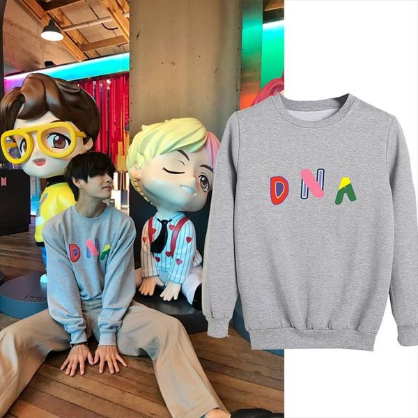 

v dna house of sweatershirt kim tae hyung same hoodied v official same round neck pullover mens women, Black
