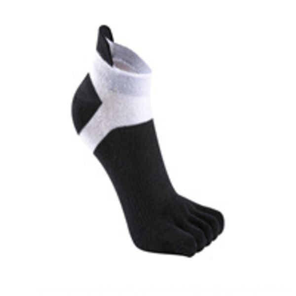

summer five boat finger short tube thin split legs cotton men's five finger boat cotton socks men's socks kndma, Black