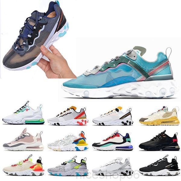 

undercover x upcoming react element 87 pack white gold sneakers brand men women trainer men women designer casual shoes zapatos kk2z, Black