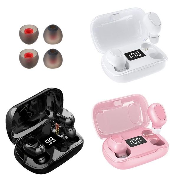 

l21 wireless bluetooth 5.0 mini earbuds digital display handsstereo headset