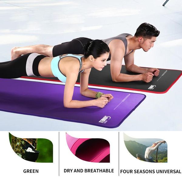 

yoga mats non slip mat edge wrapped thick fitness 10mm pilates blankets folding gymnastics match bag for beginner 1