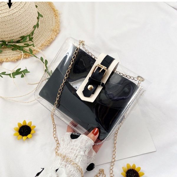 

girl 2020 new transparent jelly mother bag women's one shoulder straddle bag mobile phone mobile wallet wallet dtxcz