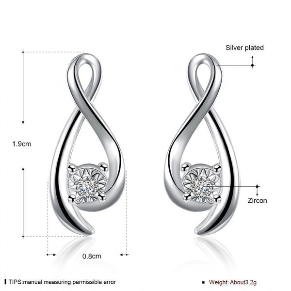 

silver for women cyrstal wedding earring stud jewelry cute gift jewelry fashion nice lover lady cute gift e774 h bbygpz, Golden