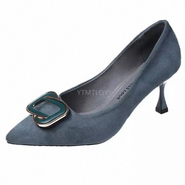 

2021luxury designer brand women shoes genuine leather high heels pointed toe pumps classic pumps party zapatilla mujer #sq5w, Black