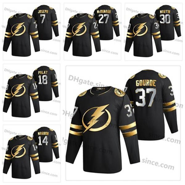 

tampa bay lightning jersey 2021 golden limited edition black steven stamkos johnson point kucherov hedman mcdonagh vasilevskiy palat blank, Black;red