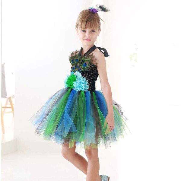 

girls' new princs peacock dance pgraphy children's mh performance drs with accsori, Blue