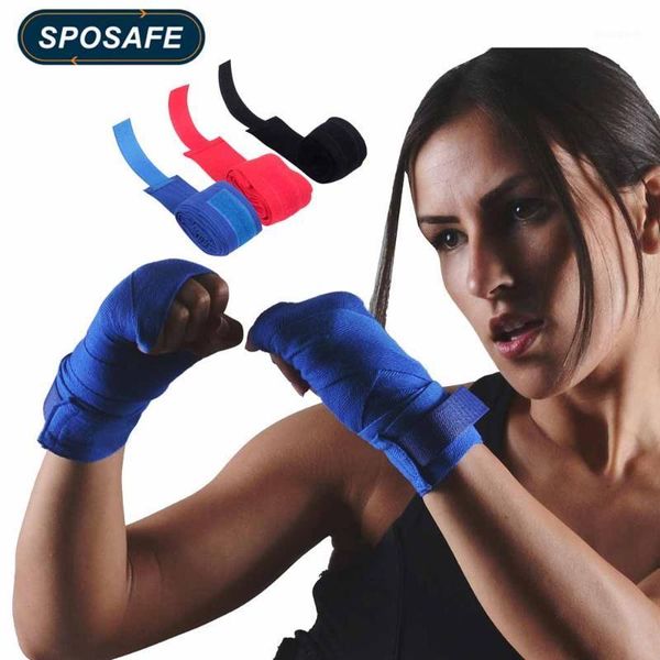 

1pair professional portable elastic 2.5m 5m hand wraps - pure cotton sweat style hand wraps for boxing kickboxing1, Black;red