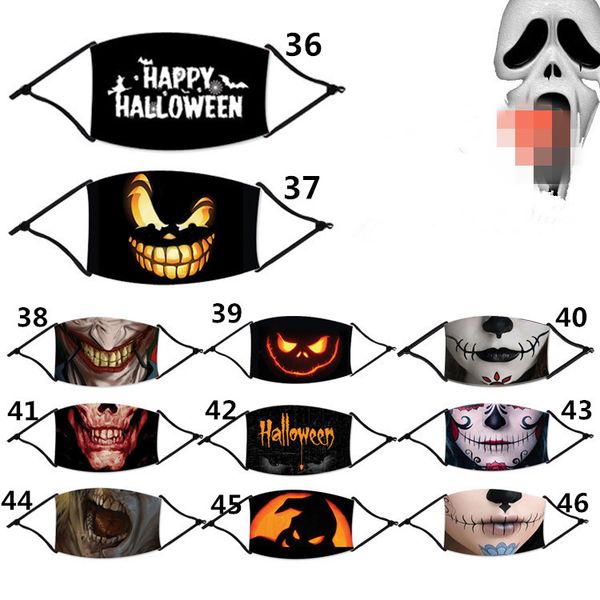 

halloween face mask men women mouth mask with 1 filter xmas fashion reusable funny horror dust party mask dhl, Blue