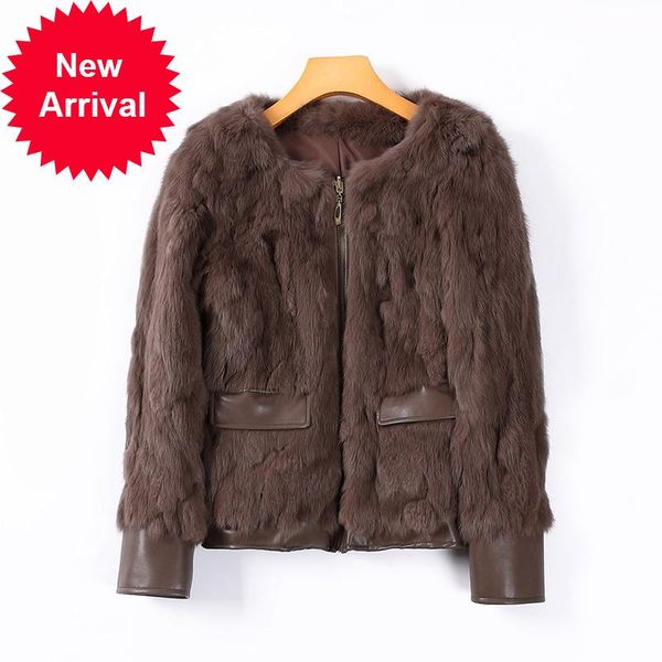 

winter real women fur coat jacket 2021 ins lady over size fur parka z20029, Black