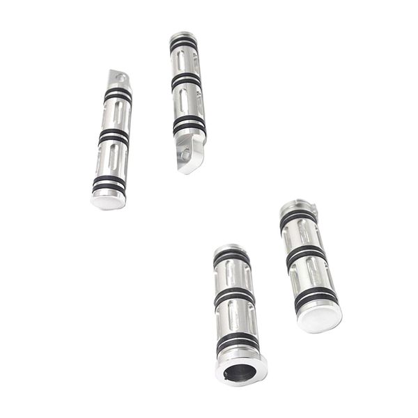 

cnc aluminium edge cut foot pegs + handlebar grips for harley chrome