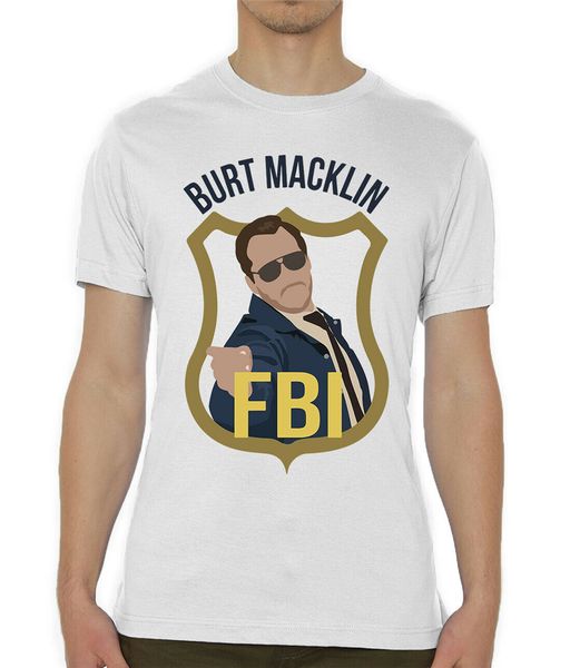 

burt macklin fbi badge parks and recreation printed men's t-shirt wholesale tee shirt sport hooded sweatshirt hoodie