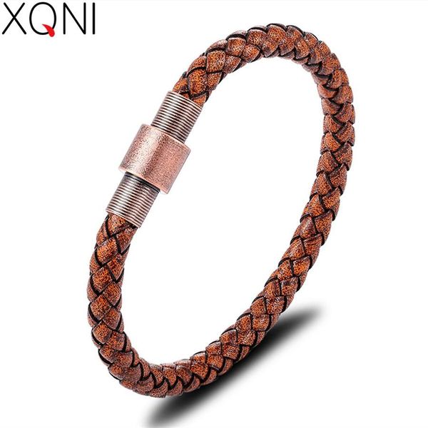 

ювелирные изделия xqni мода классический настраиваемый гравюра из нержавеющей стали магнитный браслет застежка браслет мужской лучезапястног, Golden;silver