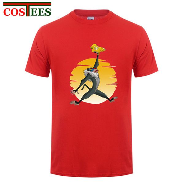 

2018 new designer funny air lion king short sleeve crew neck mufasa simba tshirt crop hipster hooded sweatshirt hoodie men t shirt
