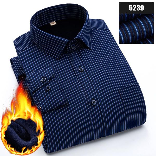 

2020 fashion men's slim shirts autumn and winter thickening warm business more colors male social shirt clothing size -5xl, White;black