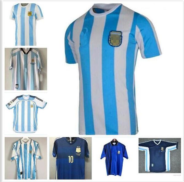 

in stock 1978 1986 argentina maradona home soccer jersey retro version 86 78 maradona caniggia quality football shirt batistuta, Black;yellow