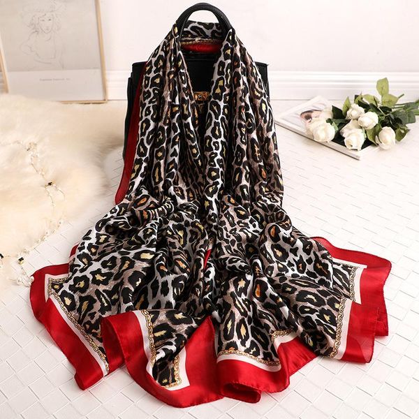 

2021 spring autumn new style leopord pattern silk scarves women shawl fashion warming scarf soft chiffon hijab, Blue;gray