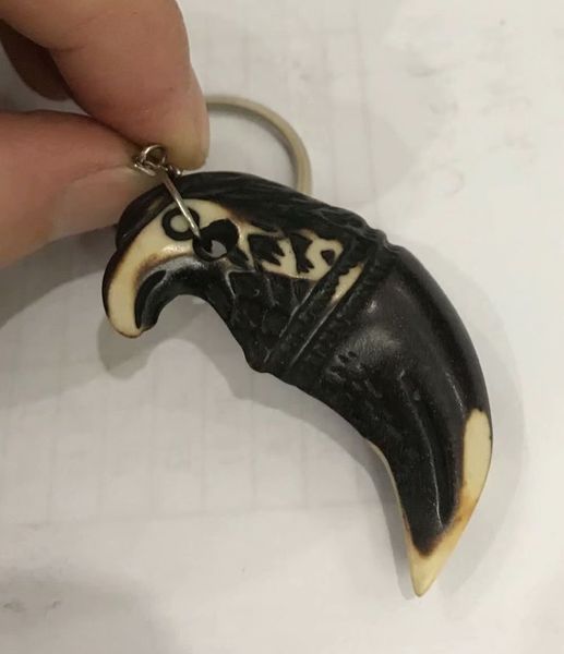 

yqtdmy 12 pcs punk hawk head retro style keychain jewelry gifts, Slivery;golden