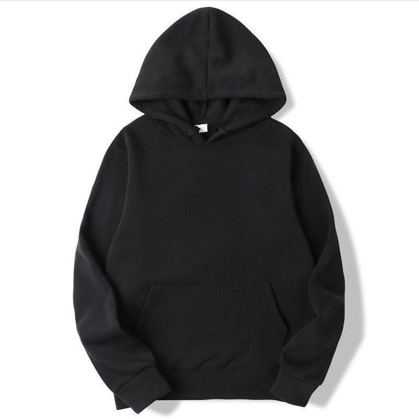 

mens hoodie brand 2021 mens hoodie fall mens fashion streetwear pullovers sweatshirt hoodie solid color, Black