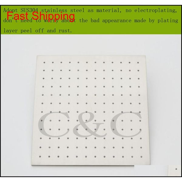 

new arrival stainless steel(304) 16 inch brushed nickel overhead led rain qylqxr dh_seller2010