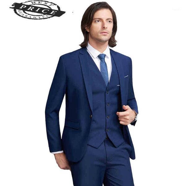 

blazer 2pcs business men suits casual suit set groom wedding dress men suit groom tuxedos black sapphire blue plus size1, White;black