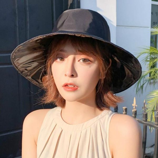 

cokk summer hats for women sun hat foldable sun uv protection panama hat beach bone wide brim bucket hats female casual swy jlljdt, Blue;gray