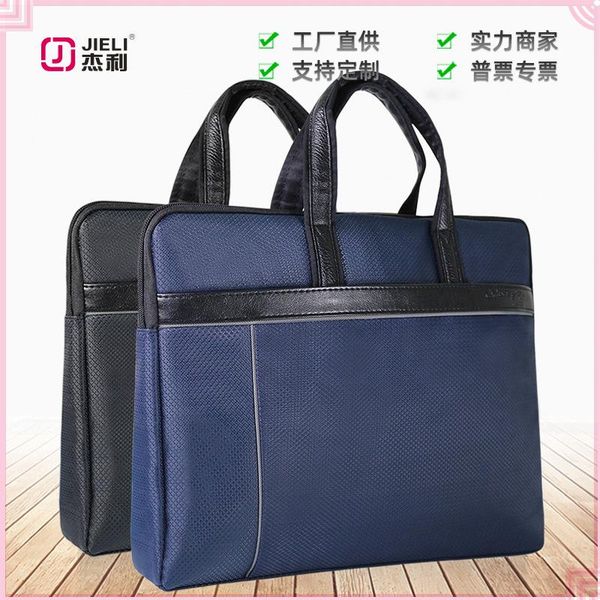 

business meeting briefcase customized document package printing oxford zipper bag office sac homme sac a main femme business bag