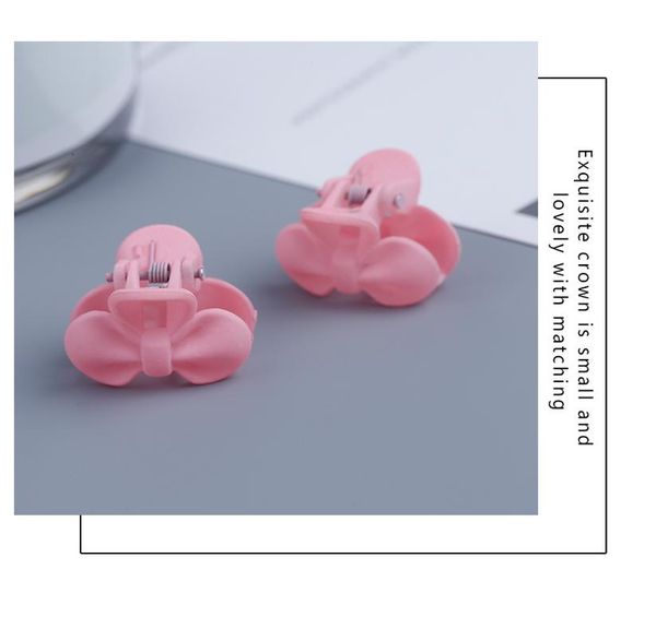 

20pcs candy colors hair claws childrens hair accessories korea solid cute hairpin baby girls barrette mini bow hair clips 2.5cm bbyehc, Black;brown