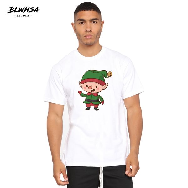 

sport blwhsh cute christmas printed t shirt men summer 100% cotton short sleeve funny t-shirt christmas kid print men plus tess