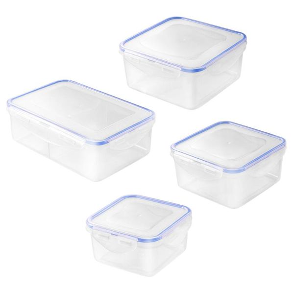 

hemoton 4pcs transparent simple storage containers set for home store restaurant