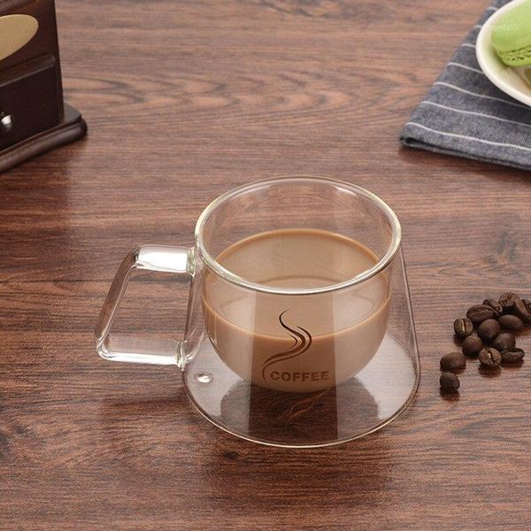 

200ml double wall coffee mug insulated coffee cup of sets for espresso, latte,beverages cup set for drinking teacup1