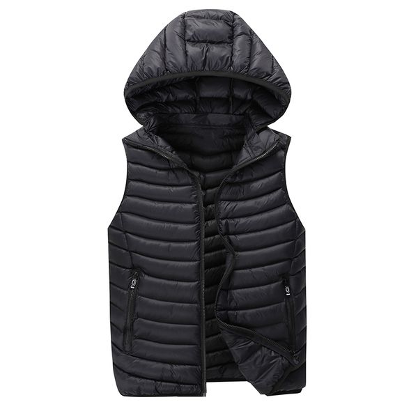 

2021 men of the winter shirtless cotton with hood jacket vest for male autumn gilet homme new k224 qdre, Black;white