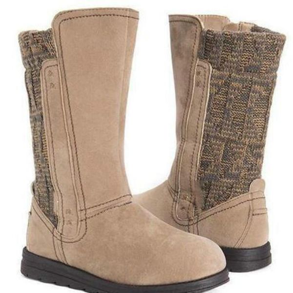 

2020 new fashion snow boots women winter flat heel plush warm mid caf boots woolen snow botas mujer invierno size34-43, Black