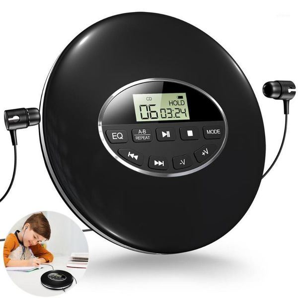 

player round style portable cd headphone hifi music reproductor walkman discman shockproof lecteur with aux cable1