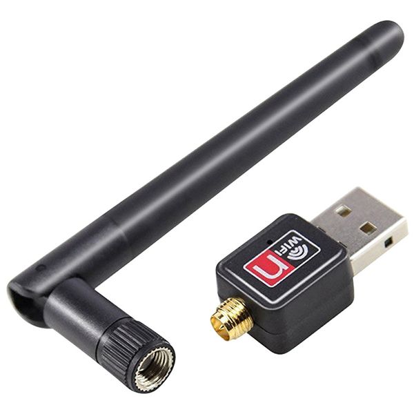 

mini 150mbps usb wifi wireless adapters network networking card lan adapter with 2dbi antenna for computer accessories with retail package
