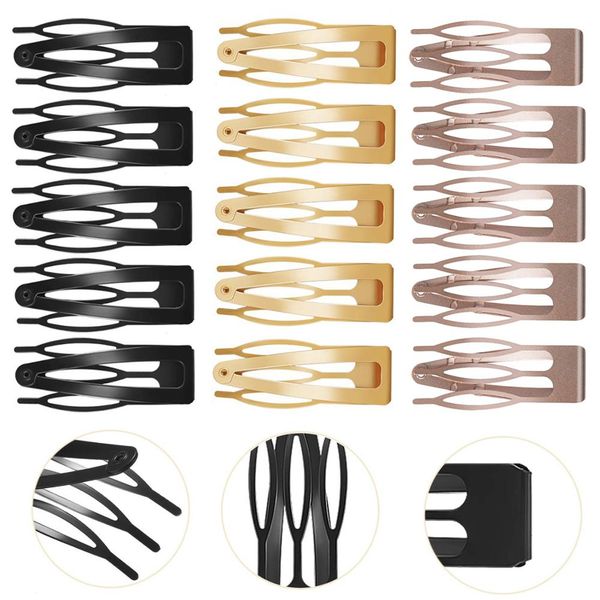 

10pcs double-grip hair clips metal snap barrettes styling tools for women girls accessories