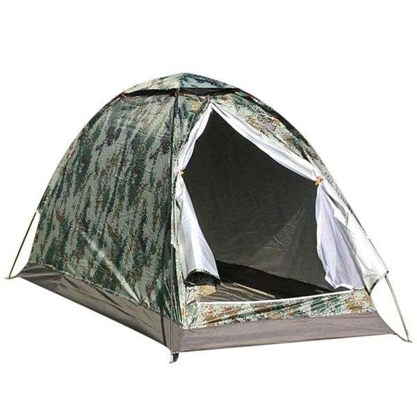 

portable single camouflage camping tent outdoor travel fishing hiking zj55