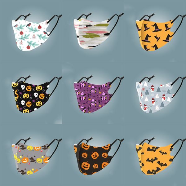

face mask skull personality face masks lack dustproof fashion printing ice silk fabric can e washed#801, Black